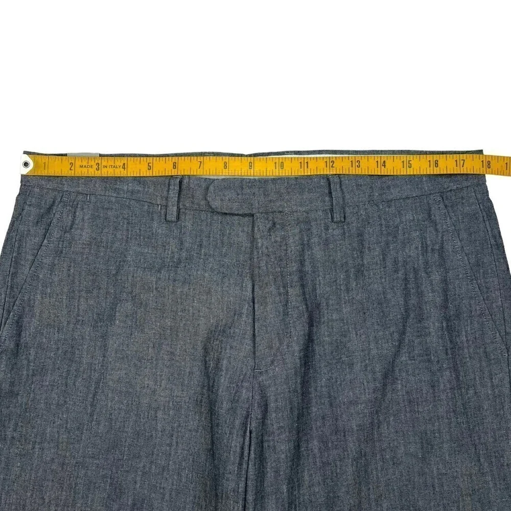 NWT J. Crew Men's Bowery Slim Fit Chambray Pants Chino Blue 34x32